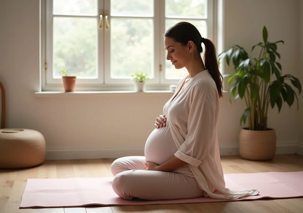 Peaceful maternity yoga studio environment at Blossom Manchester